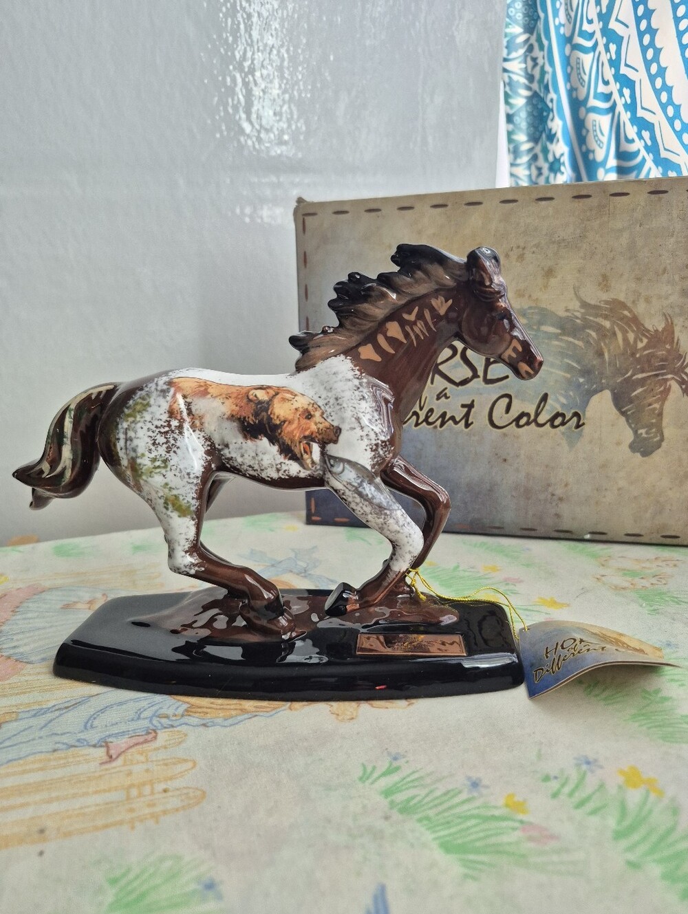 NIB Vintage Westland Horse of a Different Color "Bear Fishing" Figurine Limited